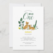 Invitation Tigre rayé animal garçon jungle vert tropical (Devant)