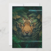 Invitation Tigre se cachant dans le feuillage               (Dos)