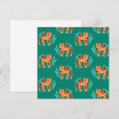 Invitation Tigres avec fleurs (Devant / Derrière)