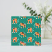 Invitation Tigres avec fleurs (Debout devant)