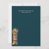 Invitation TIKI ANNIVERSAIRE Tropical Luau Hawaiian Party (Dos)
