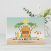 Invitation Tiki Bar Fête d'été (Debout devant)