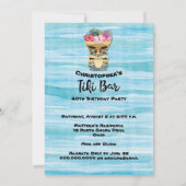 Invitation Tiki Bar Luau Hawaiian Anniversaire (Dos)
