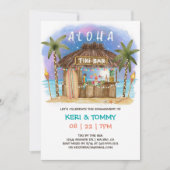 Invitation Tiki Beach Bar Tropical Moon Sea Party (Devant)