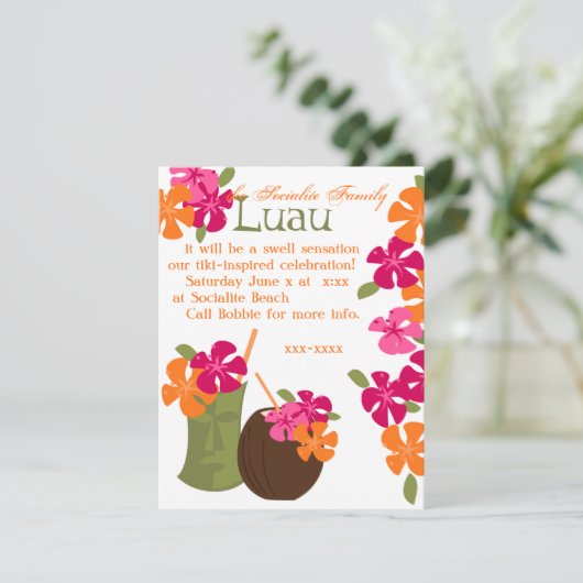 Invitation Tiki Blossoms (Debout devant)