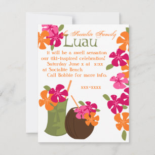 Invitation Tiki Blossoms