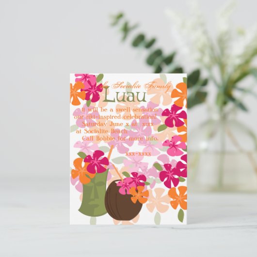Invitation Tiki Blossoms (Debout devant)