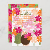 Invitation Tiki Blossoms (Devant / Derrière)