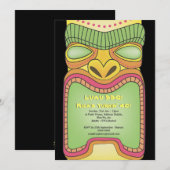 Invitation Tiki Luau Hawaiian Tropical Thème Beach Party (Devant / Derrière)