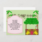 Invitation Tiki Luau Party (Devant / Derrière)