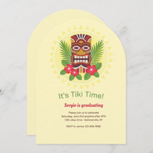 Invitation Tiki Time (Devant / Derrière)