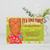 Invitation Tiki Time Luau Cookout Party (Debout devant)