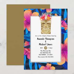 Invitation Tiki Time Luau Été Plage Couple Shower