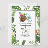 Invitation Tiki Time Luau Summer Beach Couples Douche (Devant)