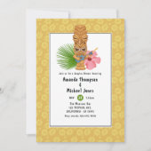Invitation Tiki Time Luau Summer Beach Couples Douche (Devant)