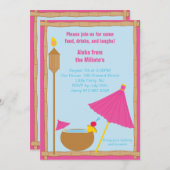 Invitation Tikki Torch Party (Devant / Derrière)