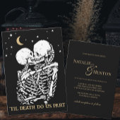 Invitation Til Cool de la mort Celestial gothique Black Gold 