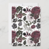Invitation Til Death Aquarelle Mariage floral gothique (Dos)