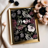 Invitation Til Death Aquarelle Squelette Mains Mariage gothiq