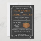 Invitation Til Death Automne Citrouille Orange Black Mariage (Devant)