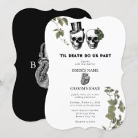 Til Death Coeur gothique Mariage des crânes florau