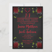 Invitation Til Death Do Us Part Goth Black Save the Date (Devant)
