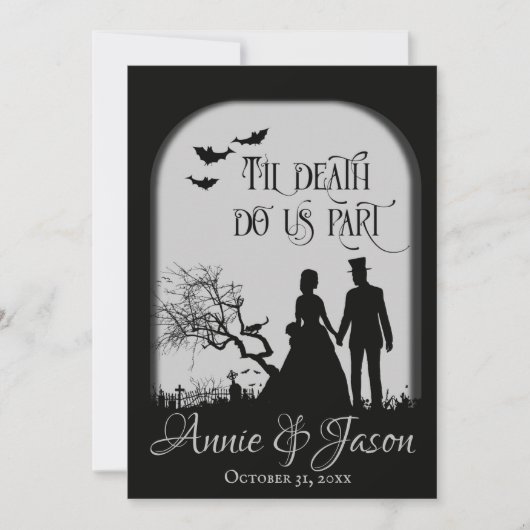 Invitation Til Death Do Us Part Gothic Wedding (Devant)