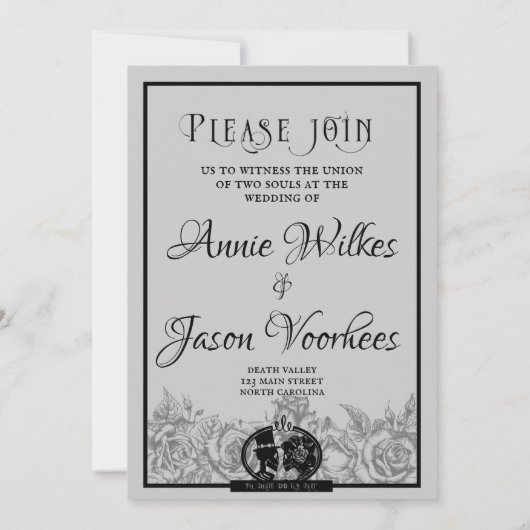 Invitation Til Death Do Us Part Gothic Wedding (Dos)