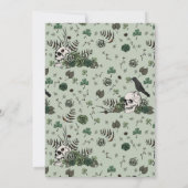 Invitation Til Death Do Us Part Mr and Mrs Skulls Green Roses (Dos)