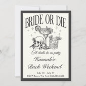 Invitation Til Death Do Us Party Bachelorette Cocktail (Devant)