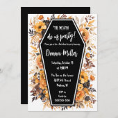 Invitation Til Death Do Us Party, Floral Bachelorette Party (Devant / Derrière)