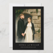 Invitation Til Death Gothic Skull Photo Black Floral Wedding (Dos)