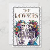 Invitation Til Death Gothique Floral halloween Squelette Mari (Dos)