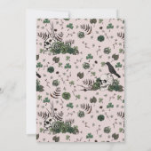 Invitation Til Death Gothique Irlandais Floral Fête des marié (Dos)