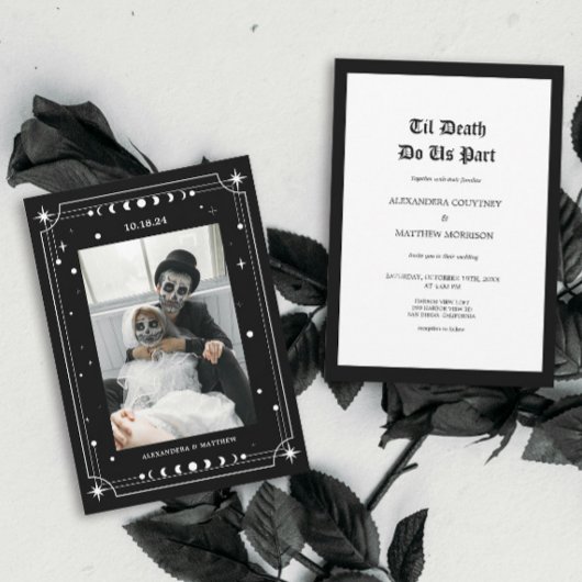 Invitation Til Death Gothique Photo Halloween Mariage