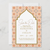 Invitation Tile marocaine moderne en terre cuite Enregistrer  (Devant)