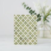 Invitation Tile marocaine Trellis Patterm sur le marbre vert (Debout devant)