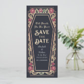 Invitation Till Death Do Us Part Blue Goth Save Date (Debout devant)