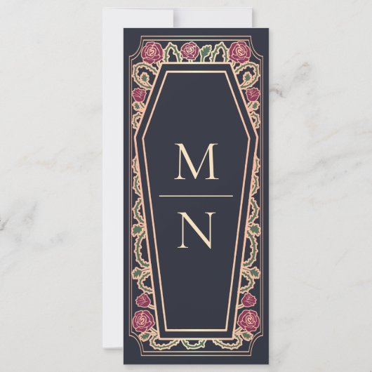 Invitation Till Death Do Us Part Blue Goth Save Date (Dos)