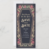 Invitation Till Death Do Us Part Blue Goth Save Date (Devant)