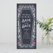 Invitation Till Death Do Us Part Blue Goth Save Date (Debout devant)