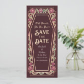 Invitation Till Death Do Us Part Red Goth Save Date (Debout devant)