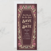 Invitation Till Death Do Us Part Red Goth Save Date (Devant)
