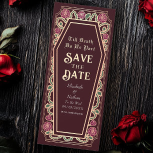 Invitation Till Death Do Us Part Red Goth Save Date