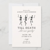 Invitation Till Death Do Us Party Bachelorette Week-end (Devant)
