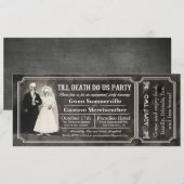 Invitation Till Death Do Us Party Engagement Party Billets (Devant / Derrière)
