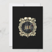 Invitation Till Death Gothic Ruins Roses Monogram Wedding (Dos)
