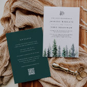 Invitation Timber Grove | Double-Sided Monogram Wedding