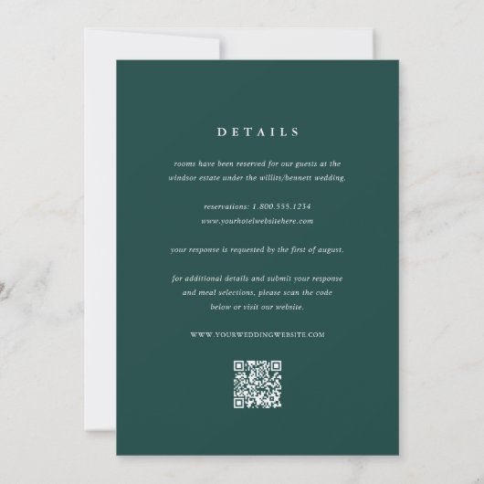 Invitation Timber Grove | Double-Sided Monogram Wedding (Dos)