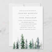 Invitation Timber Grove | Mariage en forêt d'hiver persistant (Devant)